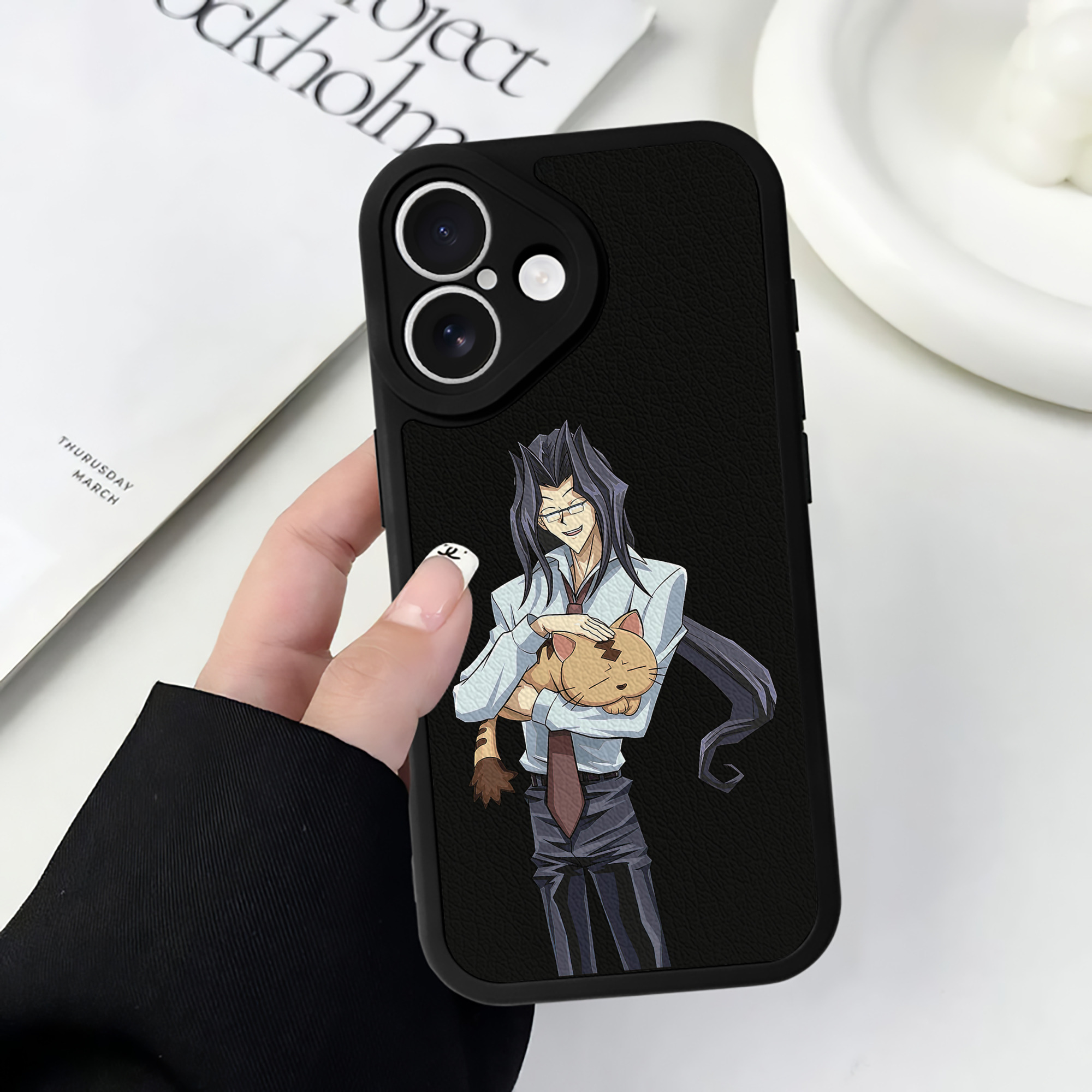 （画像用） 遊☆戯☆王 Yu-Gi-Oh! 【iPhone 16シリーズ対応】シリコンスマホケース（レザー調） 材質：シリコン